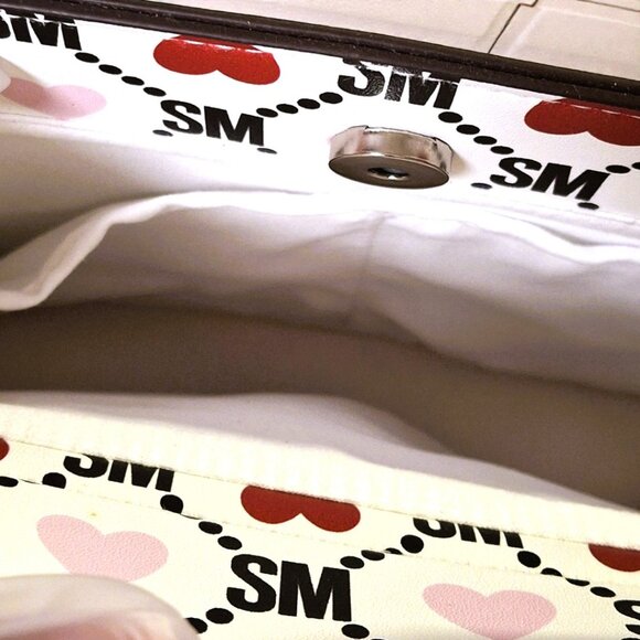 Steve Madden White/Black/Red/Pink Bevelyn DT627205 Satchel NWT - Picture 8 of 9